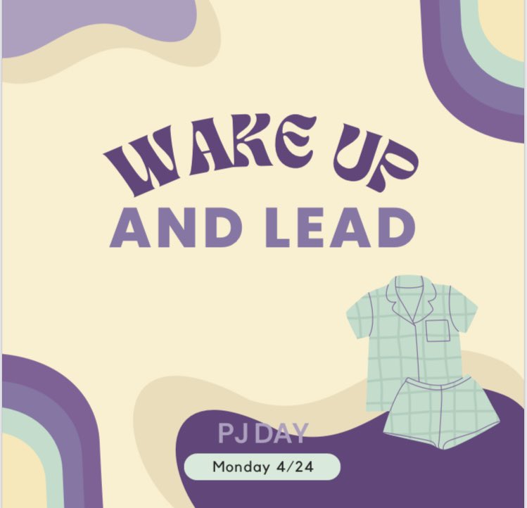 Happy Monday! Join us in waking up and LEADING today. Remember, the first Advisory, per grade level, who is first to bring in 50 canned goods wins donuts for their class!