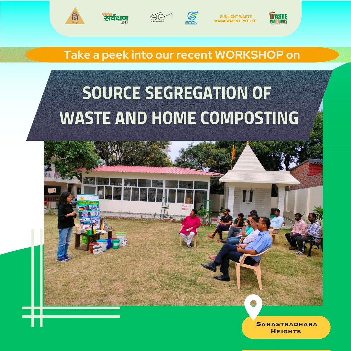 DdnNagarnigam's tweet image. Take a peek into our recent workshop on Source Segregation of waste and Home Composting at Sahastradhara Heights. We had an engaging session on how to effectively manage waste at home and the importance of composting. 
#SourceSegregation  #HomeComposting #Compostingathome