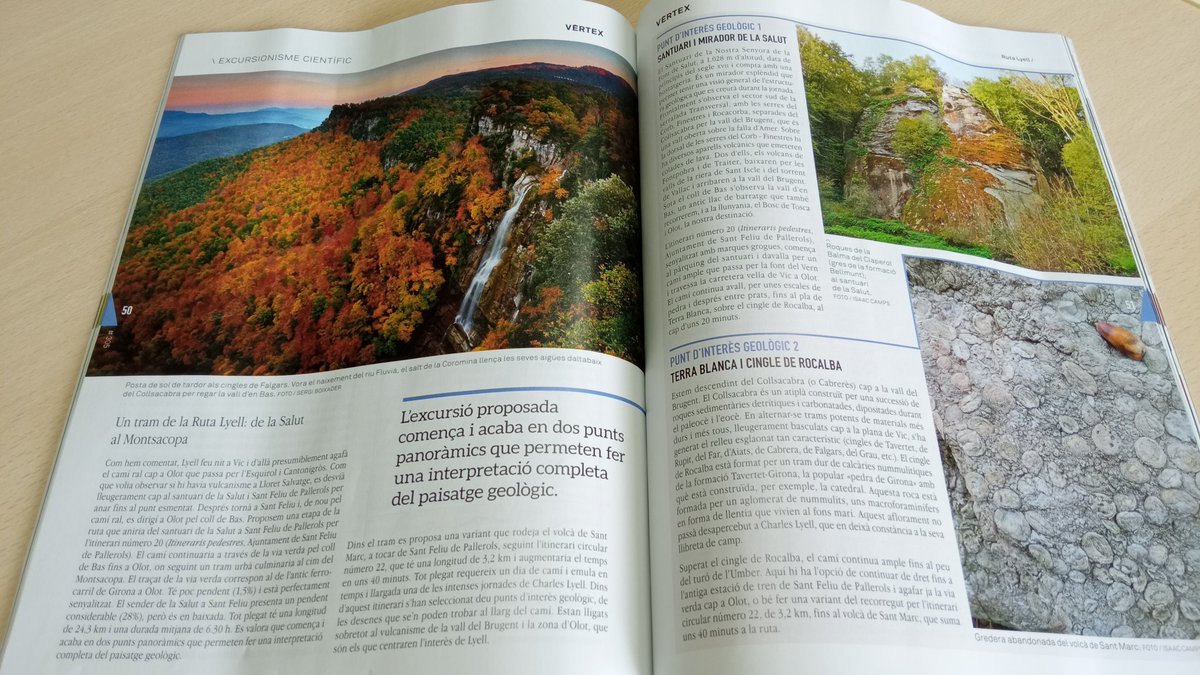 Article molt recomanable a la revista #vèrtex dels mesos de març i abril.
Un gran recorregut científic per la Garrotxa tot resseguint les passes del geòleg Charles Lyell.
Geologia, història i territori al costat de casa!
Gràcies <a href="/FEEC_cat/">FEEC</a>!
Molt bona feina <a href="/blocdecamp/">Isaac Camps</a>!