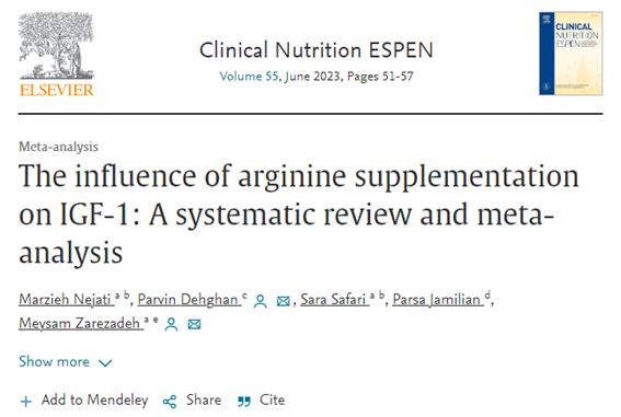 sociedadSEEN's tweet image. 📚The influence of arginine supplementation on IGF-1: A systematic review and meta-analysis

👉 No hubo un efecto significativo de la suplementación con #Arginina en la concentración de #IGF1

sciencedirect.com/science/articl…

@NutriSeen