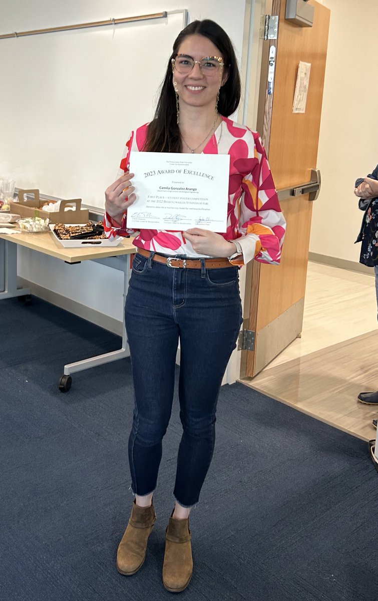 Bioeco Lab at PSU (@bioecolab) on Twitter photo PhD Candidate Camila Gonzalez Arango <a href="/CamilaG78446361/">Camila Gonzalez Arango</a> won first place for her poster at the Biorenewables Symposium. Congratulations Camila! PhD Candidate Camila Gonzalez Arango <a href="/CamilaG78446361/">Camila Gonzalez Arango</a> won first place for her poster at the Biorenewables Symposium. Congratulations Camila!