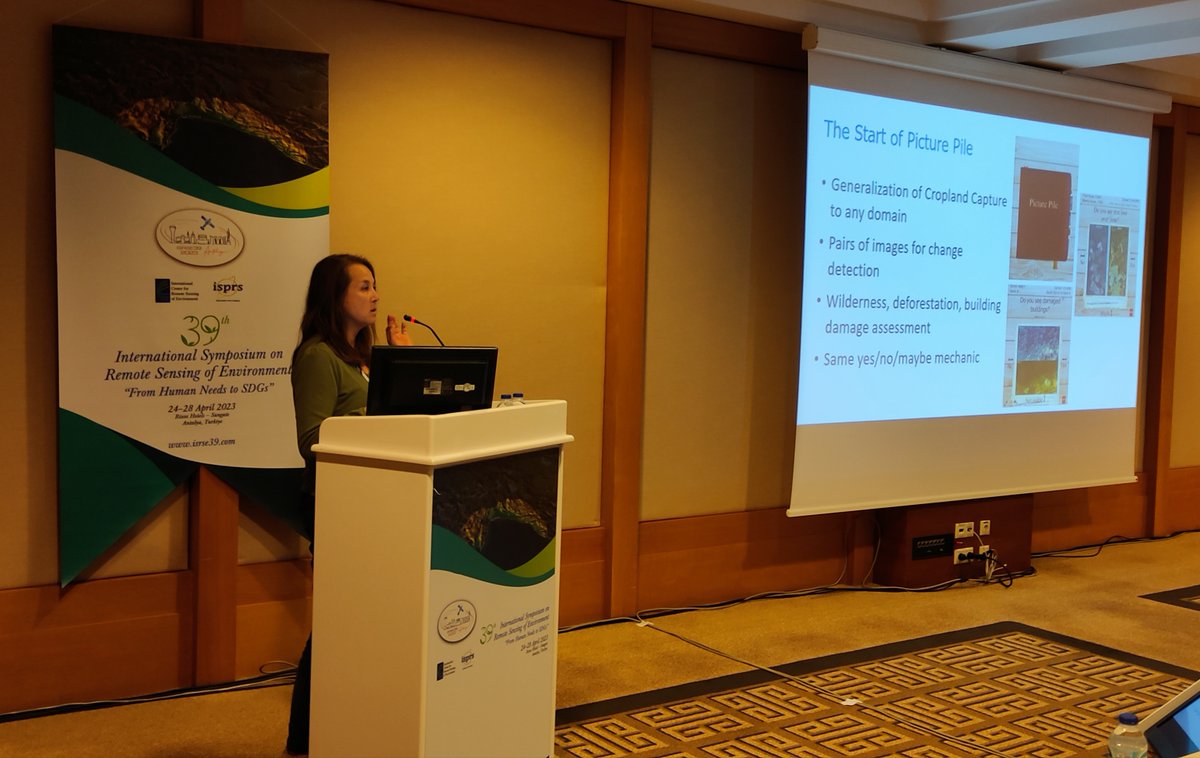LindaMSee's tweet photo. Presented @picturepile to a nice crowd at @isrse39 today, emphasizing land and SDGs @LandMdpi https://t.co/YI2MOmtB4V