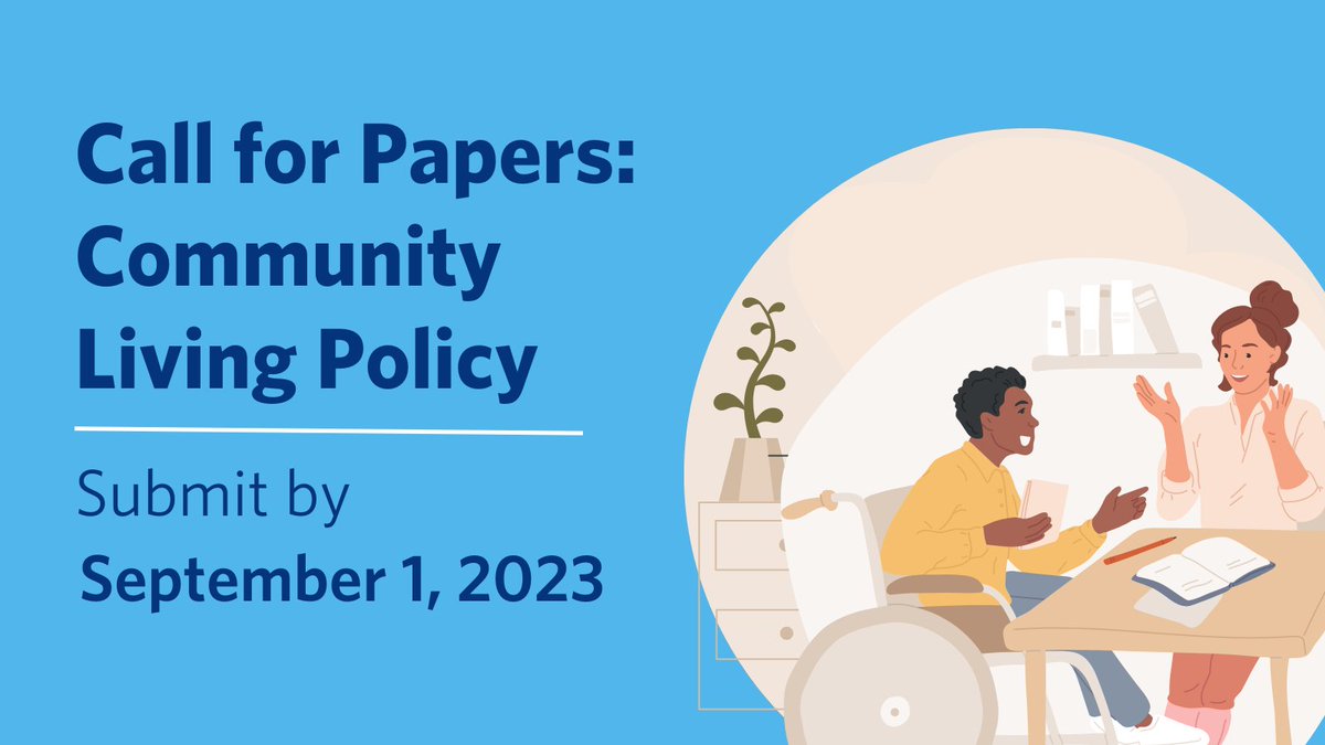 .@Dis_Health is currently inviting submissions of original research papers on community living policy. Researchers with disabilities are encouraged to submit.

For more info: zurl.co/uC9E