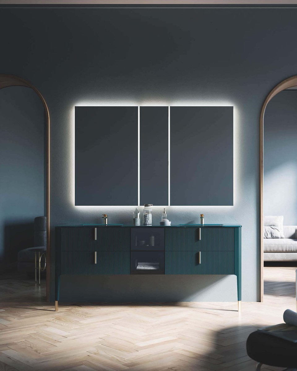 Deep jewel tones are perfect for that moody bathroom vibe. 

#vanity #designer #interiordesign #interiordesignideas #design #bathroom #beautifulbathroom #bathroomvanity #color #popofcolor
