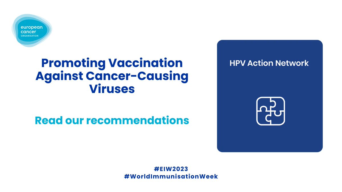 It’s World Immunisation Week! 📣

#Vaccination is key to eliminating infectious diseases & promoting #health in the #EU👉 

We support vaccination against cancer-causing viruses such as #HPV and #HBV➡ bit.ly/41LAH83

#EIW2023 #HPVelimination  #WorldImmunisationWeek