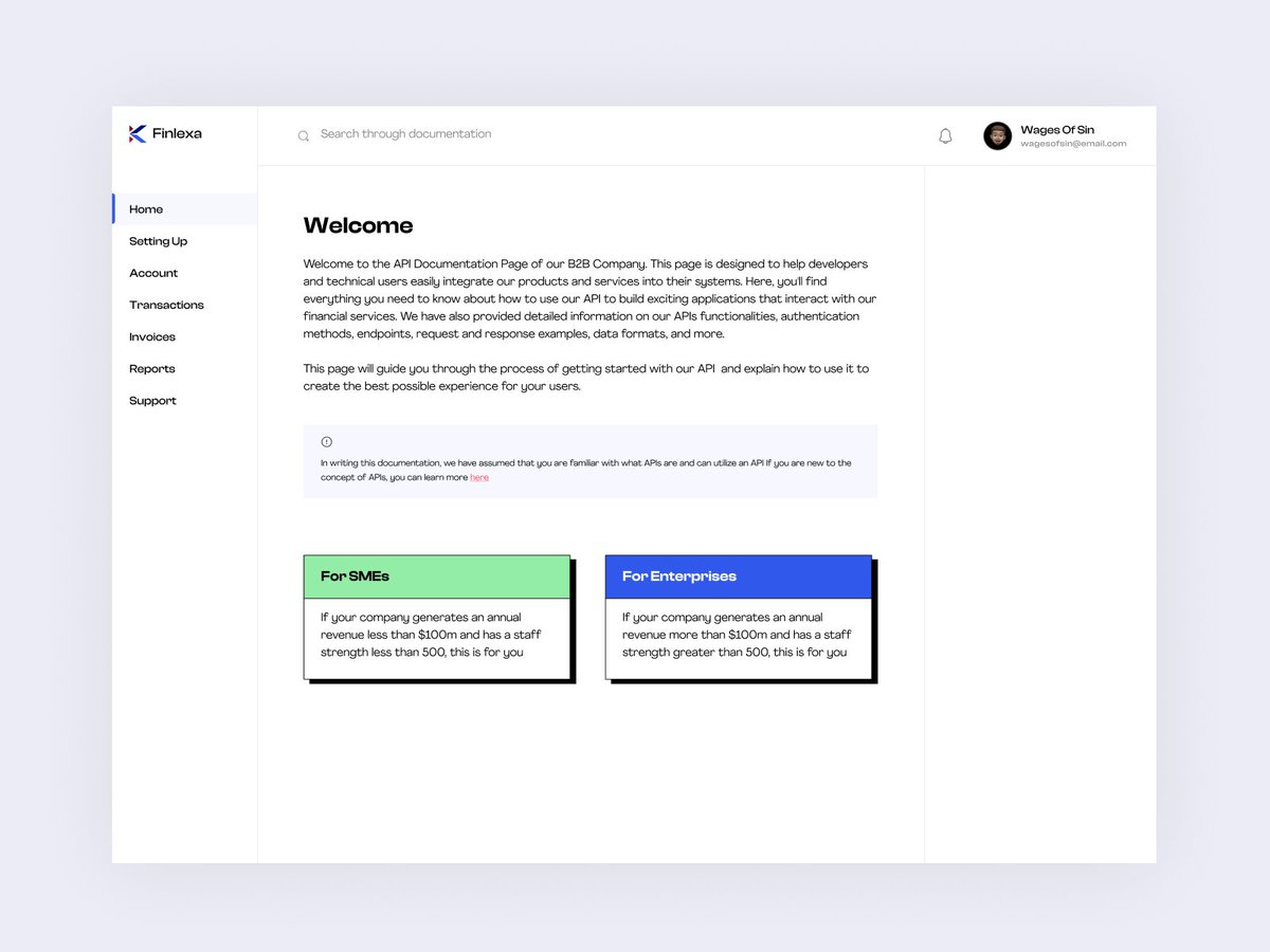 iam_ekjosh's tweet photo. Day 1: API documentation page.
While this is a challenge meant to sharpen UI skills in a specific industry, I'm gonna use this to get better at simplifying seemingly complex concepts.
So, what's an API? I would like to think I've broken the concept down
1/n
#SB2BC https://t.co/kolXpEQrj2