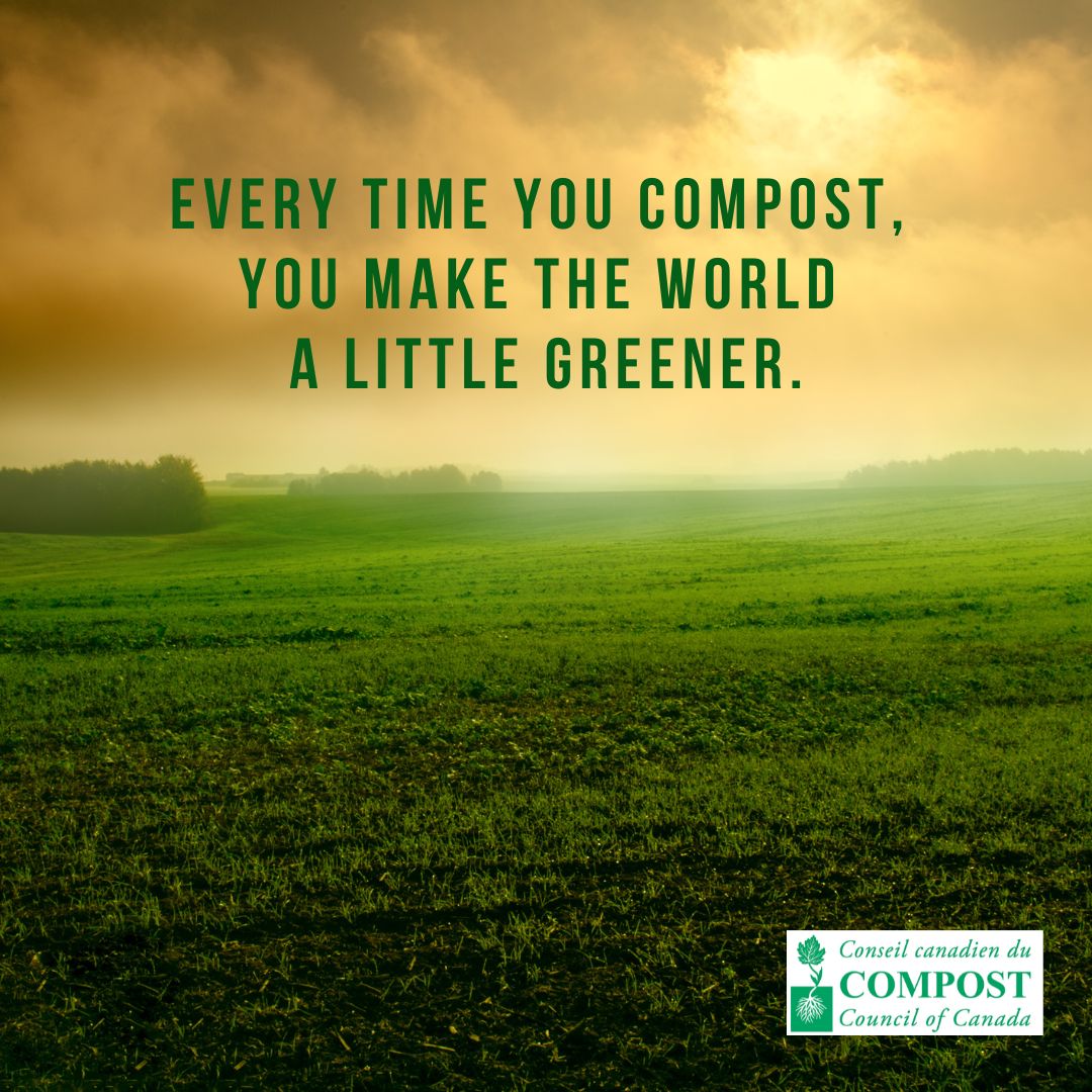 CompostCanada's tweet photo. Every time you compost, you make the world a little greener.
#compost 
#savesoil 
#motivationmonday https://t.co/minHyk2P4m