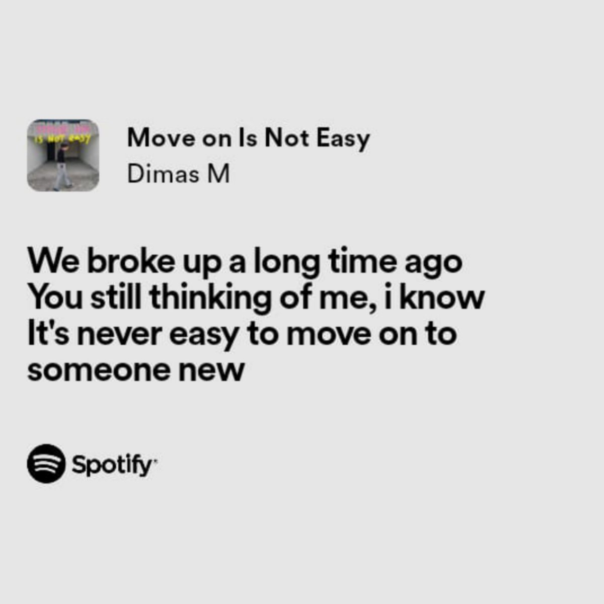 habis dengerin lagu dari dimas m yang move on is not easy di spotify, kok relate banget ya, berasa di wakilkan semua perasaan selama ini 🥲 nih aku spill lagunya guys, thank me later! open.spotify.com/intl-id/track/…