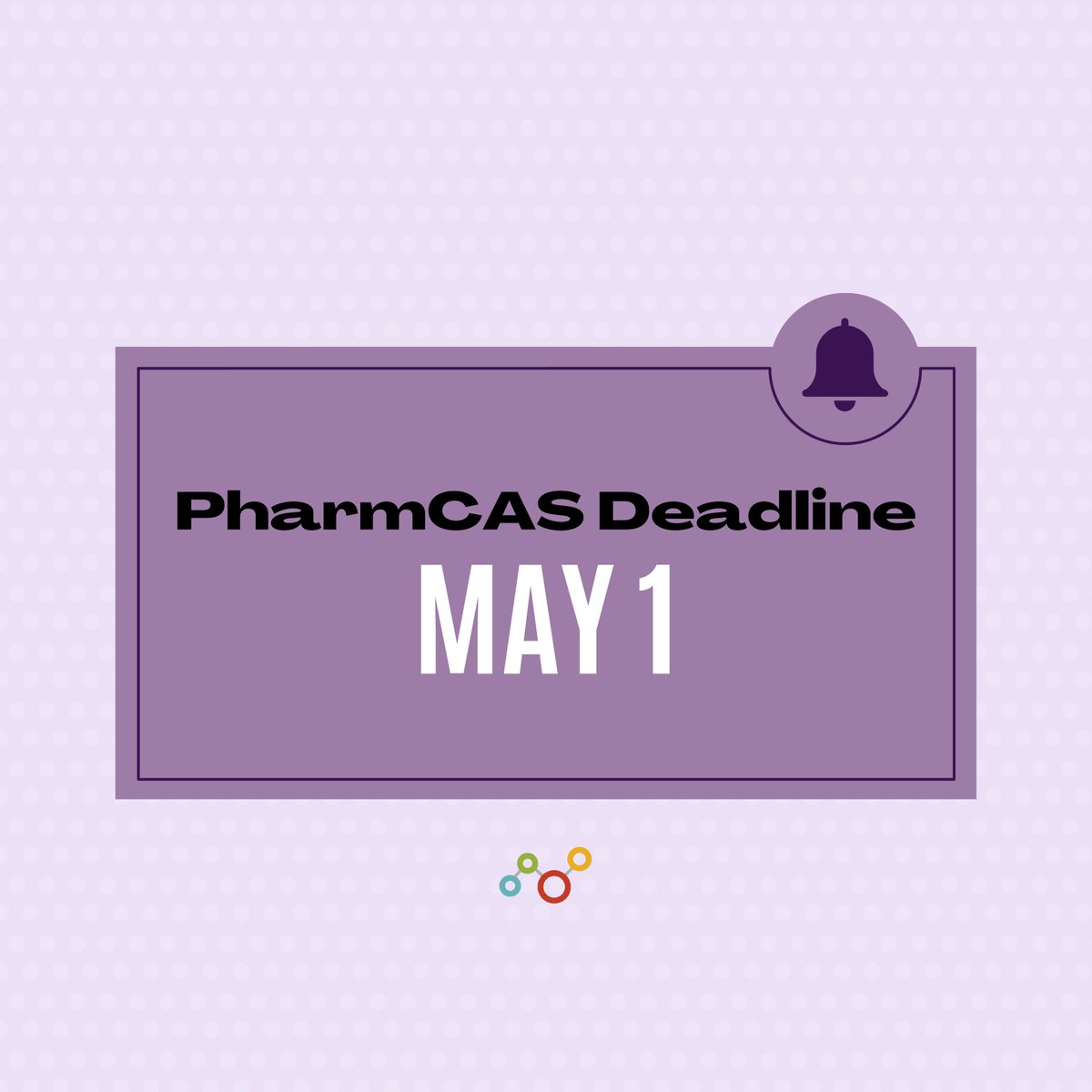 PharmCAS's tweet photo. The next #PharmCAS final deadline is May 1!⏰ Check the #PharmD Directory to verify your #pharmacy program's deadline: https://t.co/5QAVzBGzHd
#pharmacyschool #futurepharmacist #prehealth #prepharmacy https://t.co/BApGwiBMgJ
