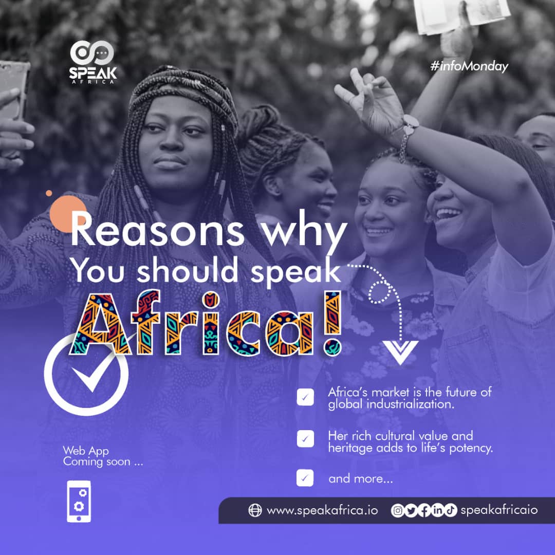 speakafricans's tweet photo. Connect with your roots and celebrate diversity by learning an African language! It's a critical component of identity that adds to life's potency. Plus, Africa's market is the future of global industrialization #africanlanguage #africa #learnalanguage #language #culture #twitter https://t.co/YV5ilPKoog