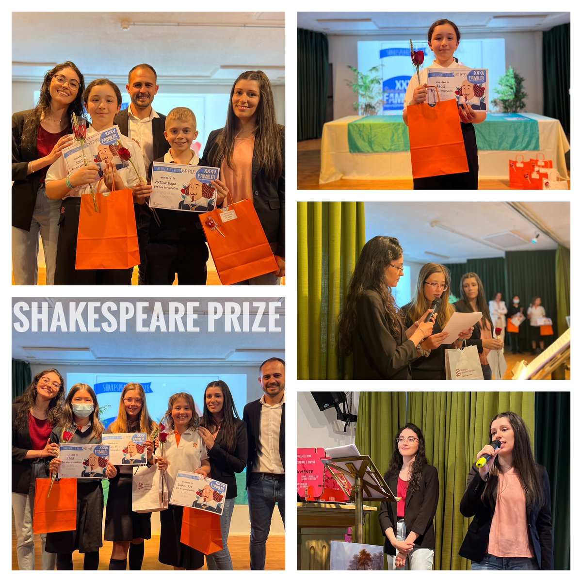 Celebración de la Estrella Literaria en la #XXVSemanaDeLaFamilia. Otorgamos los #PremiosCervantes y los #ShakespearePrize en Primaria. ¡Felicidades a todos por vuestra participación!