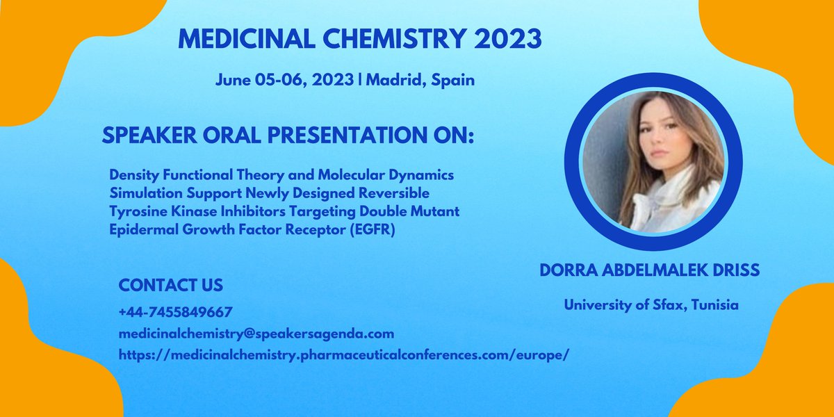 johnwil07208867's tweet photo. We are confident that your presence at the #Medicinalchemistry 2023|June 05-06, 2023|#Madrid, #Spain will contribute to its success, and we would be honored to have you as a #keynotespeaker. In addition to the keynote speeches, the #conference also features #poster_presentations. https://t.co/CUuVoVgwHv