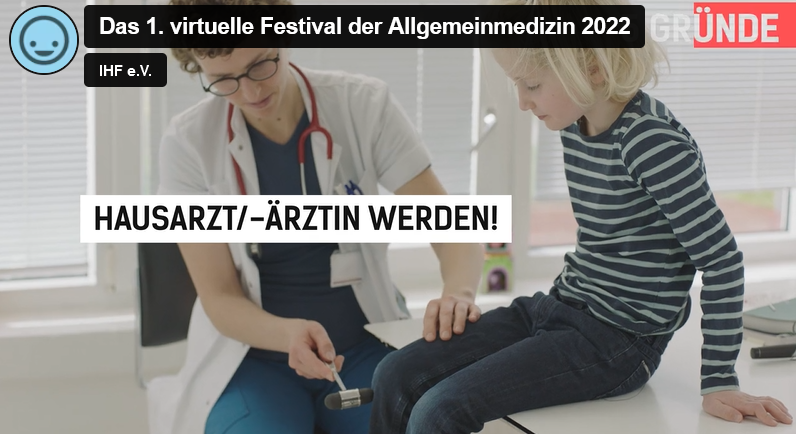 Medizinstudierende &amp; interessierte Quereinsteiger aufgepasst: Am 26.4.2023 laden #DEGAM, @hausaerzteverb, IHF und GHA um 20 Uhr zum virtuellen 3. #FestivalAllgemeinmedizin ein, um mit Mythen der Hausarztmedizin aufzuräumen. Hier kostenlose Tickets sichern: bit.ly/3mX2xPZ