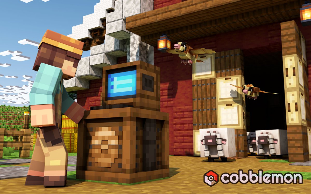 CobblemonMod's tweet photo. We've just surpassed 500,000 downloads for Cobblemon, what a milestone!

As a celebration, we're officially announcing the Pasture Block, release your Pokémon into an area to show them off!

Many more sneak peeks to come! Thank you again for your continued support! https://t.co/sXYMG7aOS8