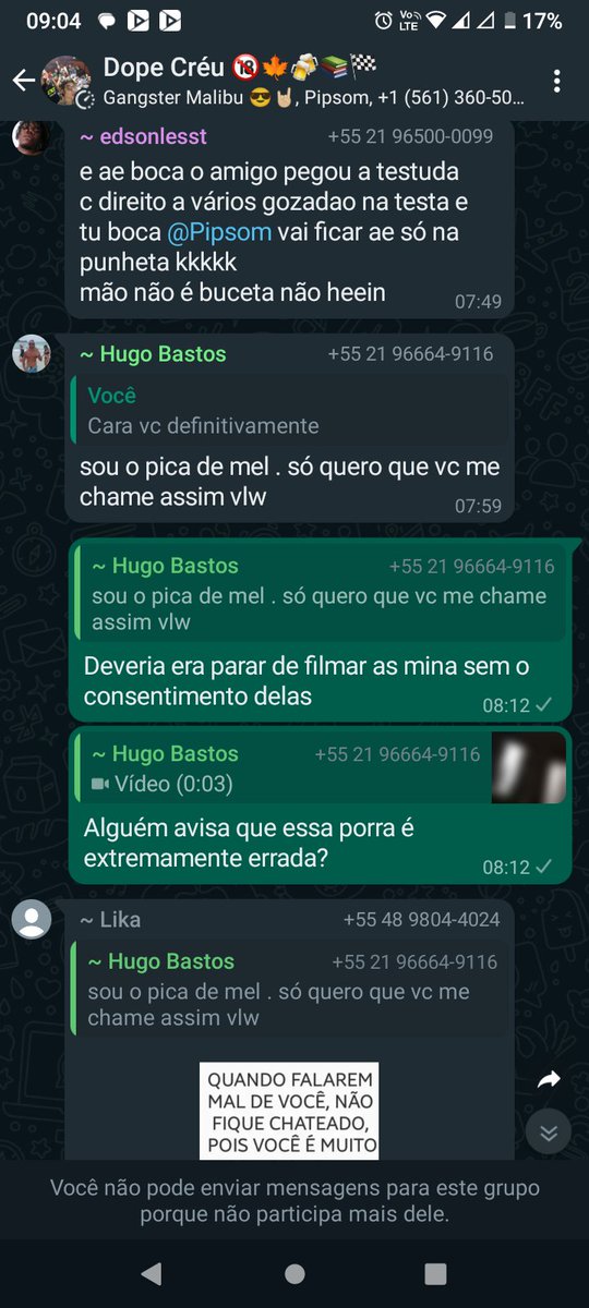 Muryhelenlimaa's tweet photo. Segue o fio, estou em um grupo que um cara estava em um pagode e ficou com uma mulher, ao chegar na casa dela ele tirou fotos dela andando parada mexendo no cel, fez vários vídeos da mina nua e postou nesse grupo onde contem mais de 90 pessoas, NÃO COMPACTUO COM ESSA PORRA + https://t.co/qvXJFayJkR