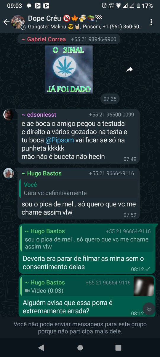 Muryhelenlimaa's tweet photo. Segue o fio, estou em um grupo que um cara estava em um pagode e ficou com uma mulher, ao chegar na casa dela ele tirou fotos dela andando parada mexendo no cel, fez vários vídeos da mina nua e postou nesse grupo onde contem mais de 90 pessoas, NÃO COMPACTUO COM ESSA PORRA + https://t.co/qvXJFayJkR
