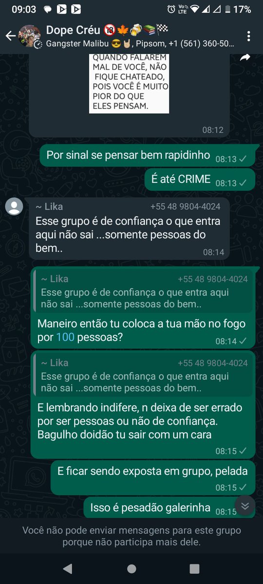 Muryhelenlimaa's tweet photo. Segue o fio, estou em um grupo que um cara estava em um pagode e ficou com uma mulher, ao chegar na casa dela ele tirou fotos dela andando parada mexendo no cel, fez vários vídeos da mina nua e postou nesse grupo onde contem mais de 90 pessoas, NÃO COMPACTUO COM ESSA PORRA + https://t.co/qvXJFayJkR