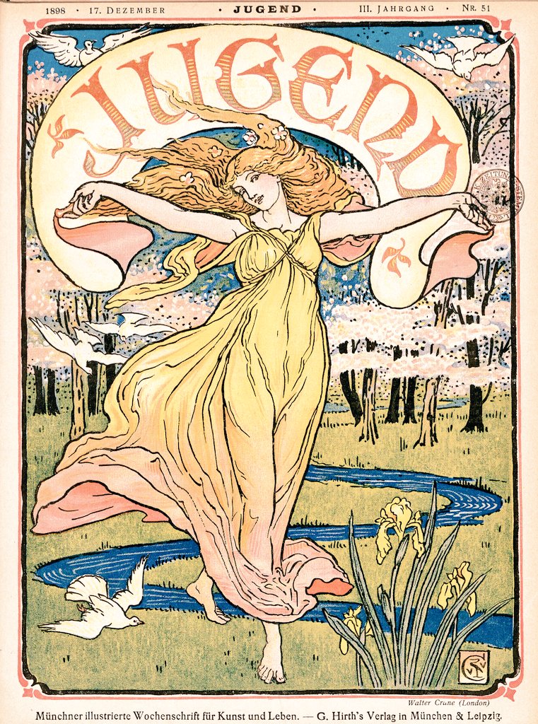 ArtNouveauDeco on Twitter "Cover of famous German Art Nouveau magazine