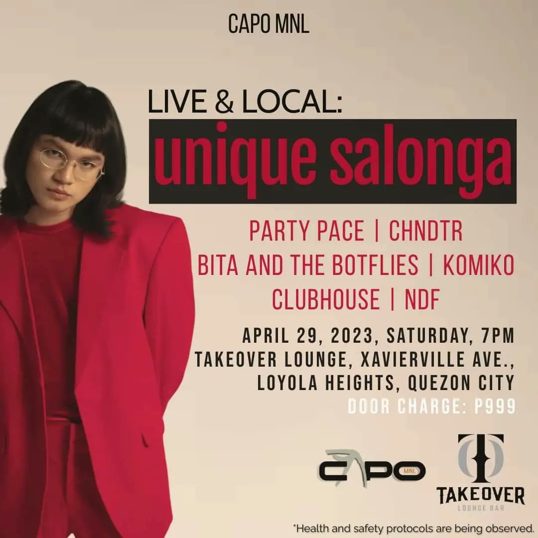 APRIL 29, Saturday 💮💮💮 at the Take Over Lounge. Let's go!! 🏃‍♀️