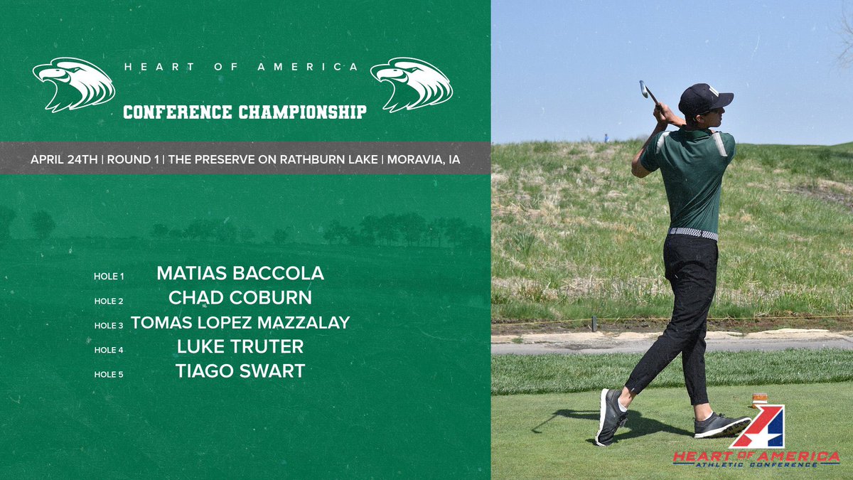 Our starting line up for Round 1 of our @HeartSportsNews conference Championship! Shotgun start at 9am. Live scoring can be found here - results.golfstat.com/public/leaderb…