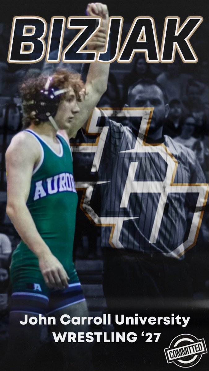 AuroraWrestling's tweet photo. Congratulations to State Qualifier Kyle Bizjak who has committed to continuing his academic and wrestling career next year at John Carroll University! https://t.co/ipss7buNfu