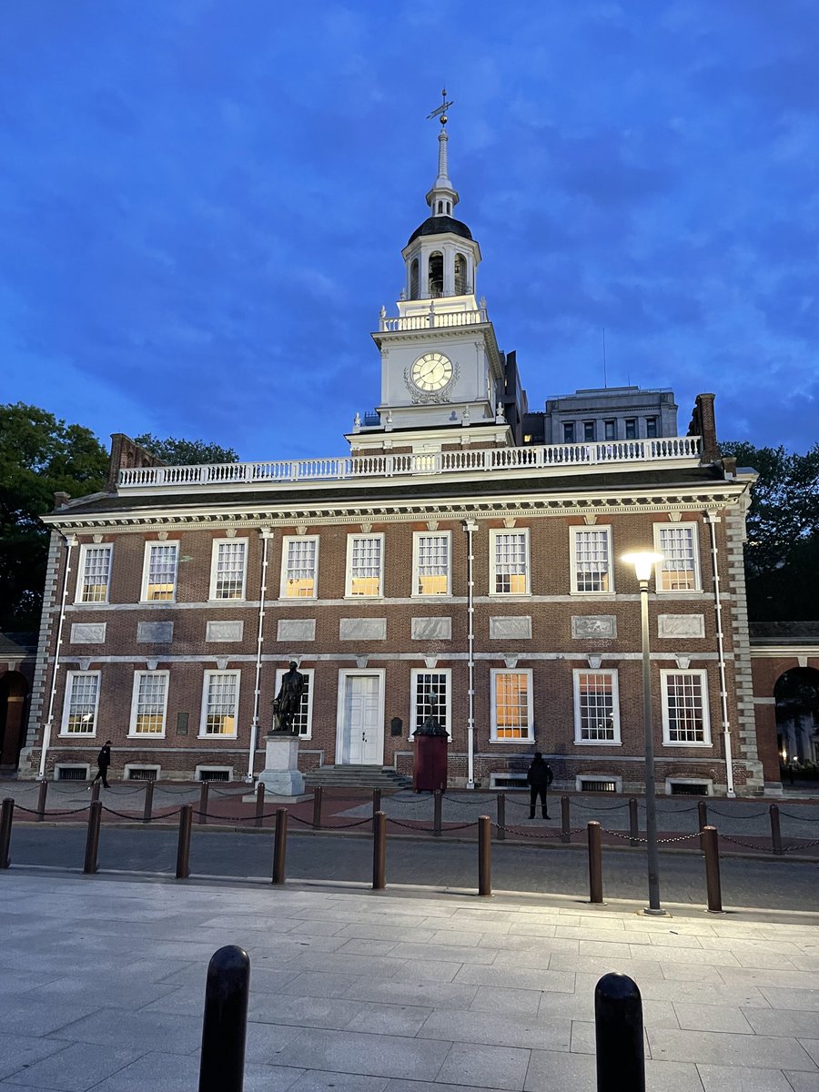 Quite a backdrop last night #IndependenceHall