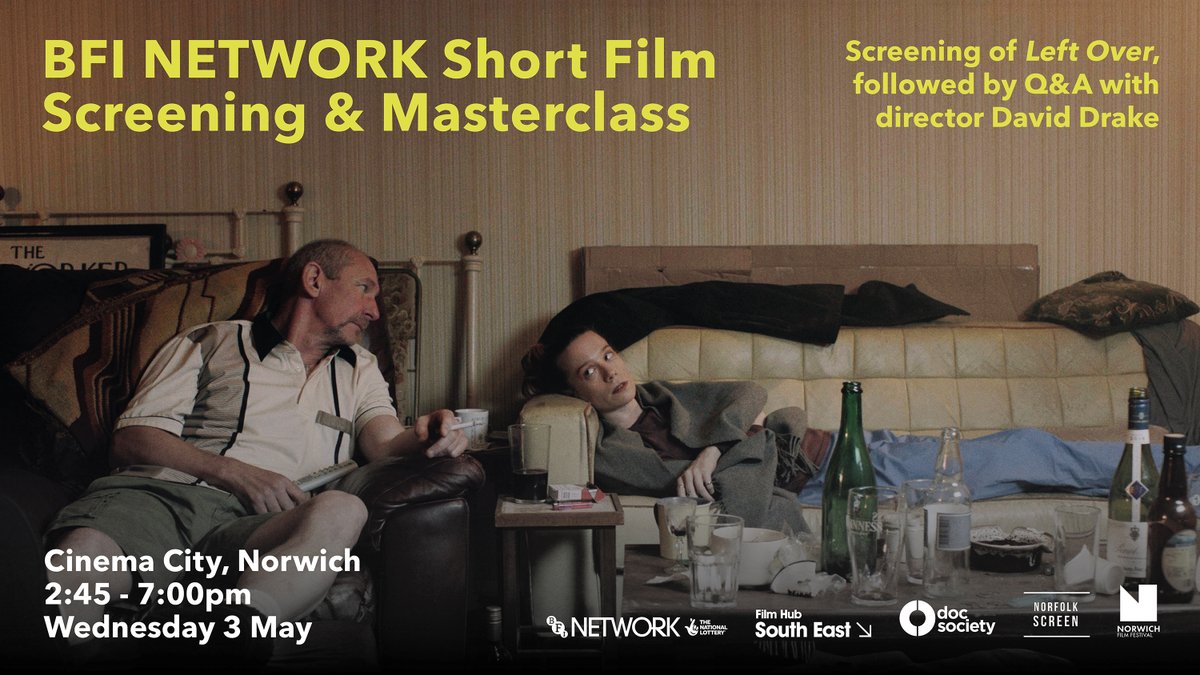 We're partnering with @bfinetwork, @norfolkscreen and @TheDocSociety to bring a FREE event to @CinemaCityNrw on 3rd May! Enjoy a short film followed by networking drinks and the opportunity to find out more about funding your film. Book your free place: bit.ly/LeftOverQA