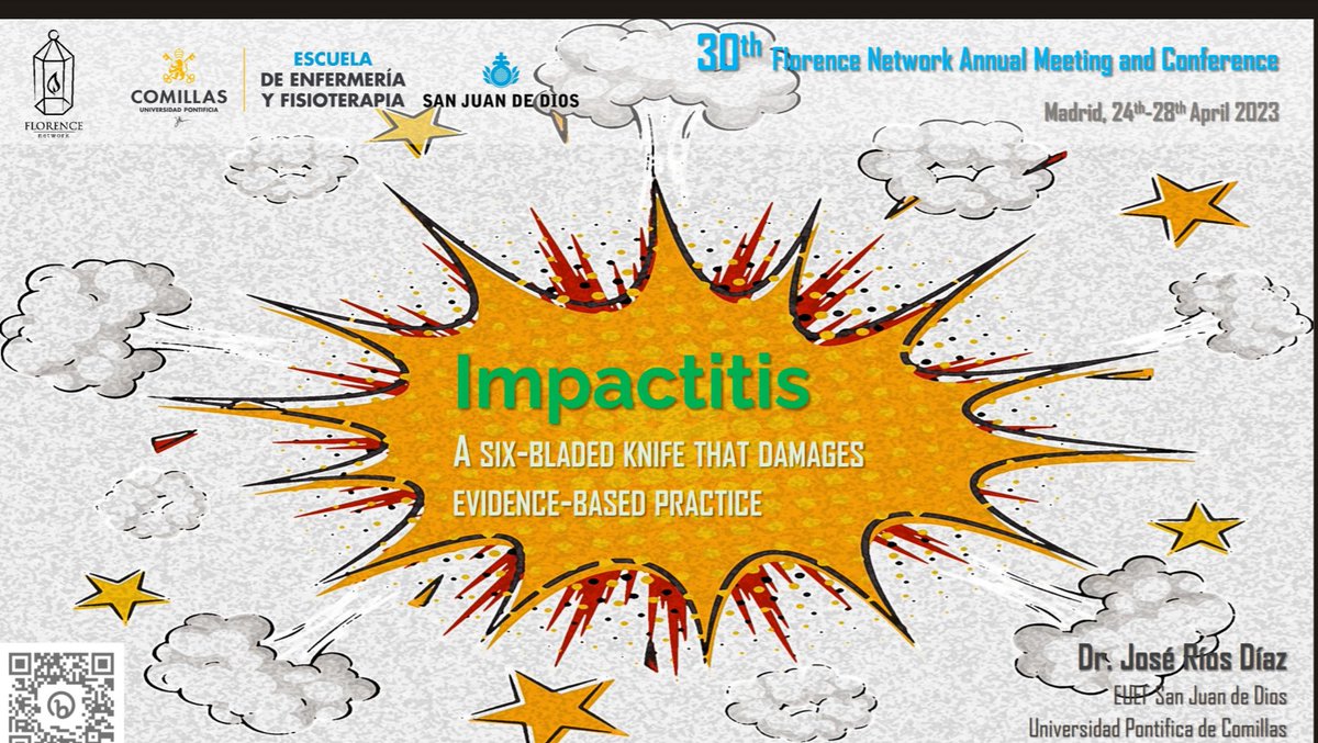 Mañana hablaré sobre algunas de las implicaciones que tiene en la forma de hacer ciencia, de pensarla y en sus consecuencias prácticas este modelo de ciencia capitalista y corromplible  30º Encuentro Red Florence de Enfermería #badScience #Impactitis 
#FNAM2023 @campussanrafael