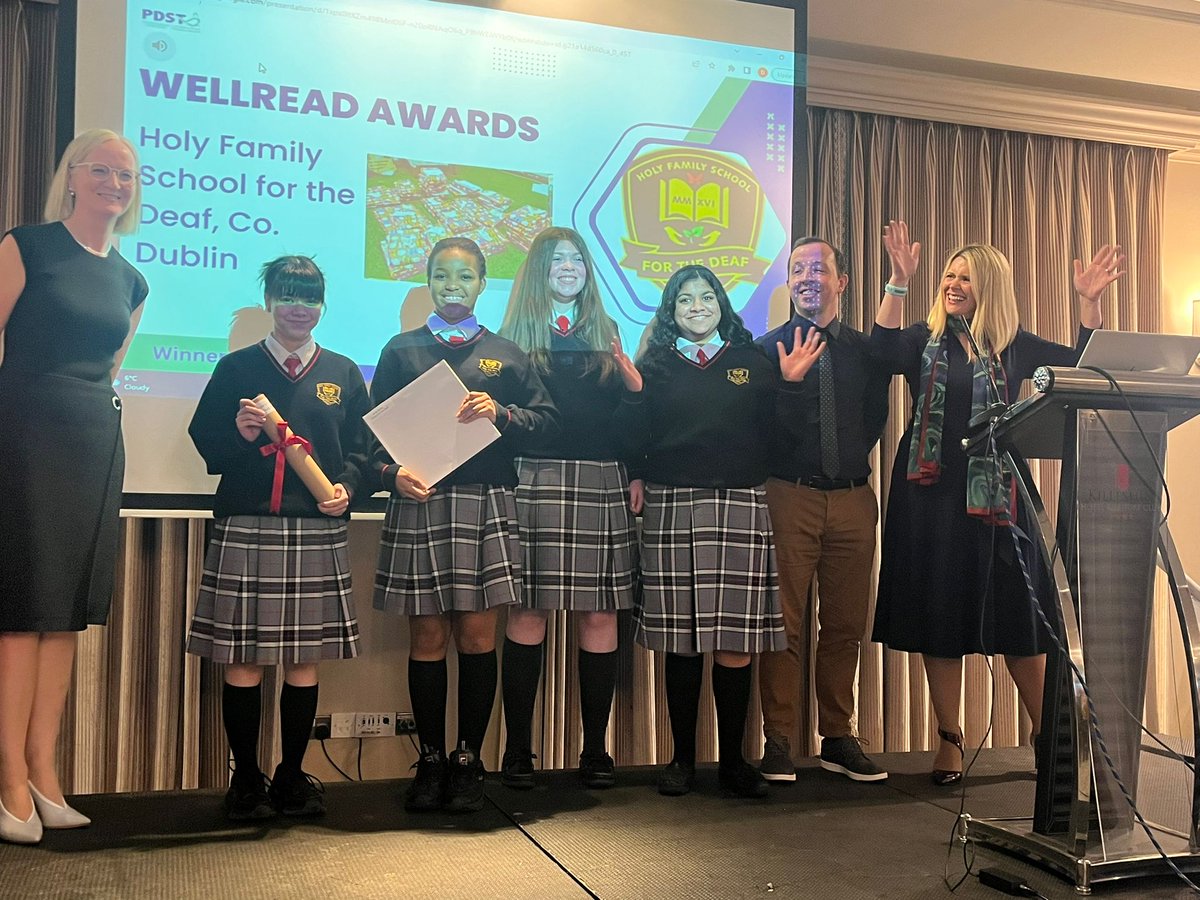We were absolutely delighted to have been awarded the Well Read Flag for <a href="/HFSchoolDeaf1/">Holy Family School for the Deaf</a>.  Over 3 years we promoted a positive reading culture in our schools, our homes and our community. Well done to all the staff and students involved. <a href="/LiteracyLink1/">PDST Post-Primary Literacy Link</a> <a href="/jcspie/">JCSP</a>  <a href="/jcsplibraries/">JCSP Library Project</a>