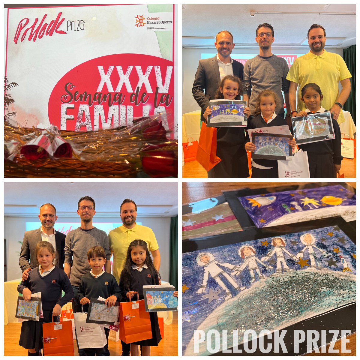 nazaretoporto's tweet photo. ¡Otorgamos los #PollockPrizes en Primaria! Celebración de la Estrella Visual 💫🎨. ¡Esta #XXVSemanaDeLaFamilia viene cargada de #OPORTunidades para vivir juntos, formando constelación! https://t.co/QORdWo0xbs