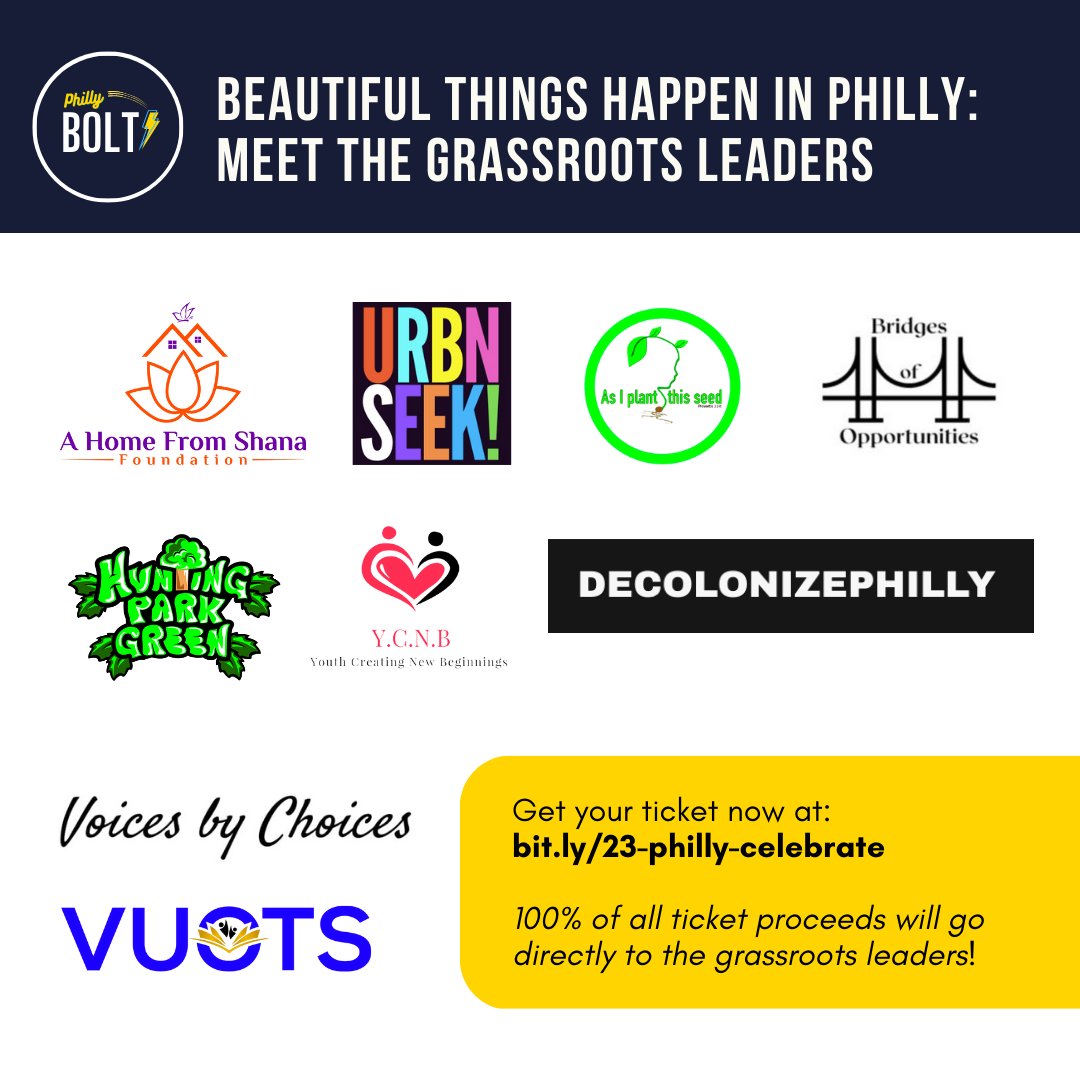 Get your ticket now for our end-of-year celebration of the amazing grassroots leaders in our program! 100% of your ticket proceeds will go to the leaders in the program, supporting the work they are doing. ⚡️

Tickets here: bit.ly/23-philly-cele…

SEE YOU ON JUNE 10TH!