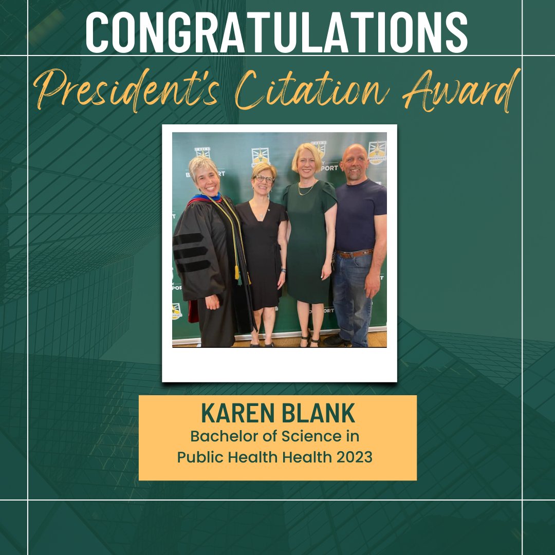 PBHBrockport's tweet photo. We are so proud to announce that the Public Health department had a clean sweep of University awards!! Our undergraduate student, Karen Blank, won the President's citation and both Karen and Hunter Czajkowski, a graduate student in PBH, won the outstanding achievement awards! https://t.co/AwV3R83ITT