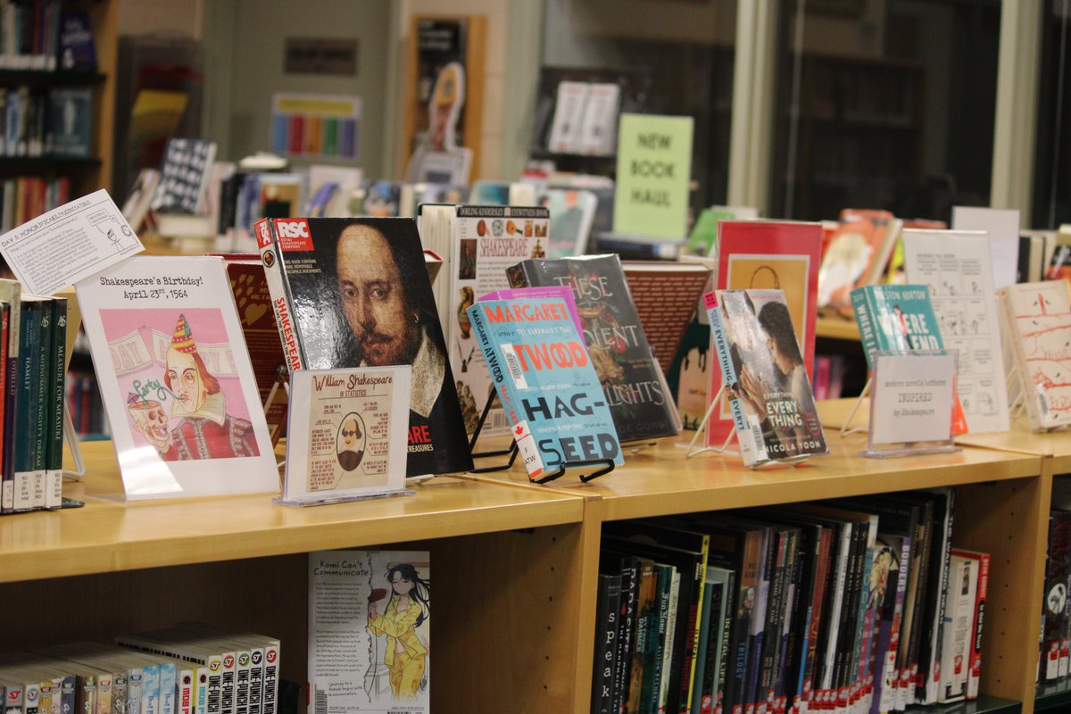 pethslibrary's tweet photo. Celebrate The Bard's birthday (April 23) by entering a contest about #shakespearephrases, checking out a popular novel #basedonshakespeare, or learning about his life! https://t.co/TppITXblXW