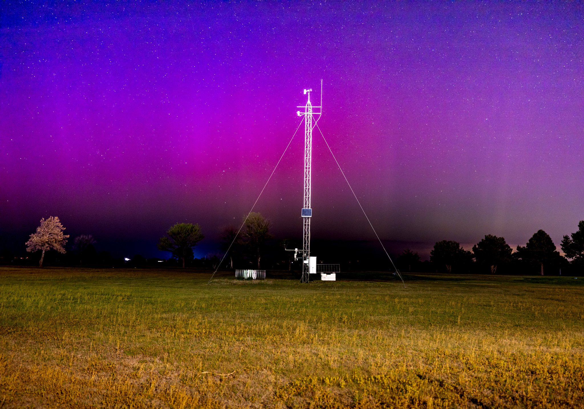 Oklahoma on Twitter "The view of the Northern Lights from the Medford location