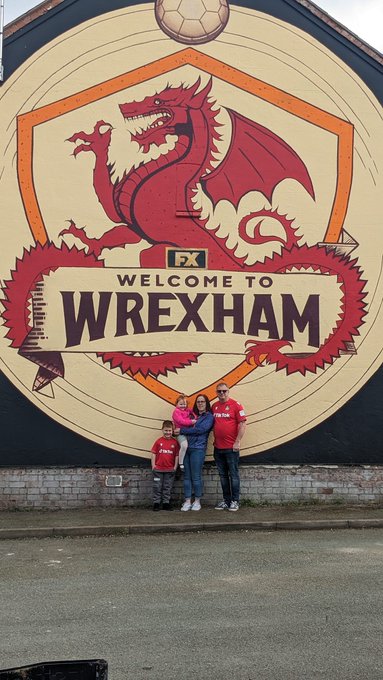 Moneypenny - 4 pic. So many of our team were lucky enough to see @Wrexham_AFC's big win in person this weekend - what a day 😍 COYR ❤️🤍⚽️ #upthetown #champions #WxmAFC https://t.co/koamPjsL59