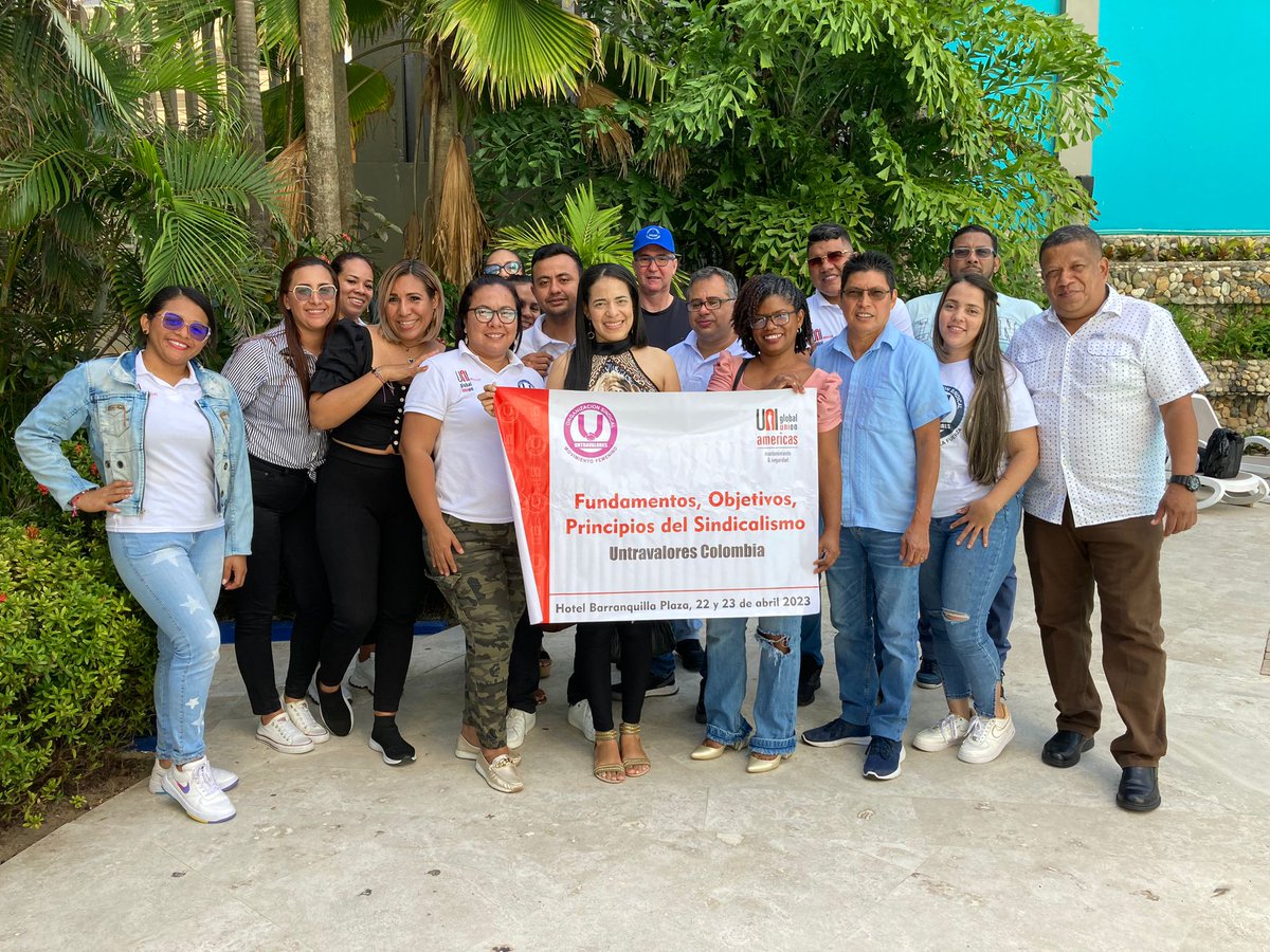 🇨🇴Jornada de formación en Barranquilla.

✊🏾Dirigentes y afiliados a <a href="/untravalores/">Untravalores</a> (trabajadores de E-pagos/Brinks) llevaron a cabo una capacitación sobre sindicalización y negociación colectiva con el objetivo de seguir fortaleciendo la organización sindical.