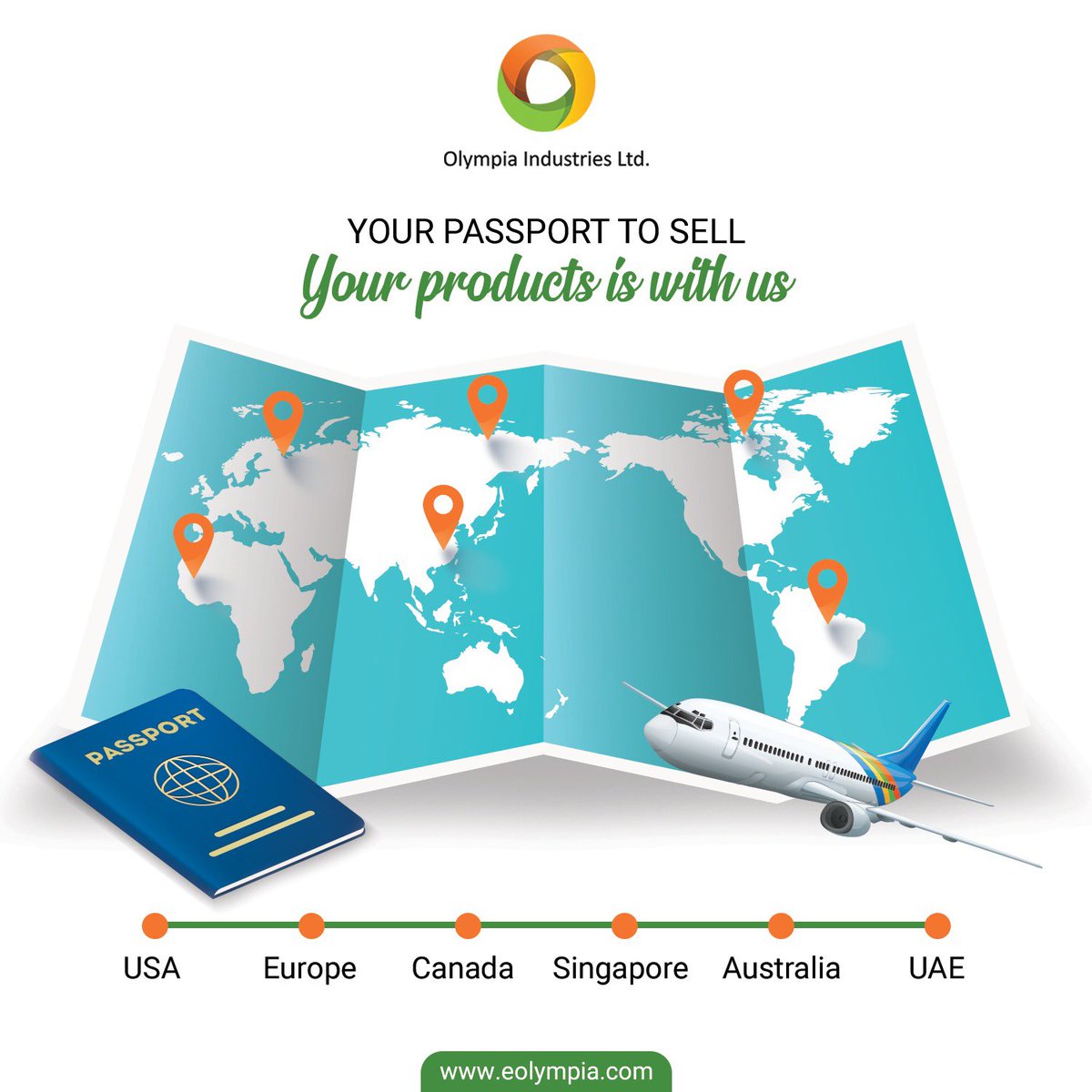 Olympia_Ind's tweet photo. Sell in different nations ! Sell in new markets ! Stretch your horizons ! We make it super duper easy for all our partners who want to explore Global opportunities ! Get in touch with us today. 

#olympia #ecommerce #export #sell #expertsales #salestips #salesstrategy https://t.co/0PL22UZhhc