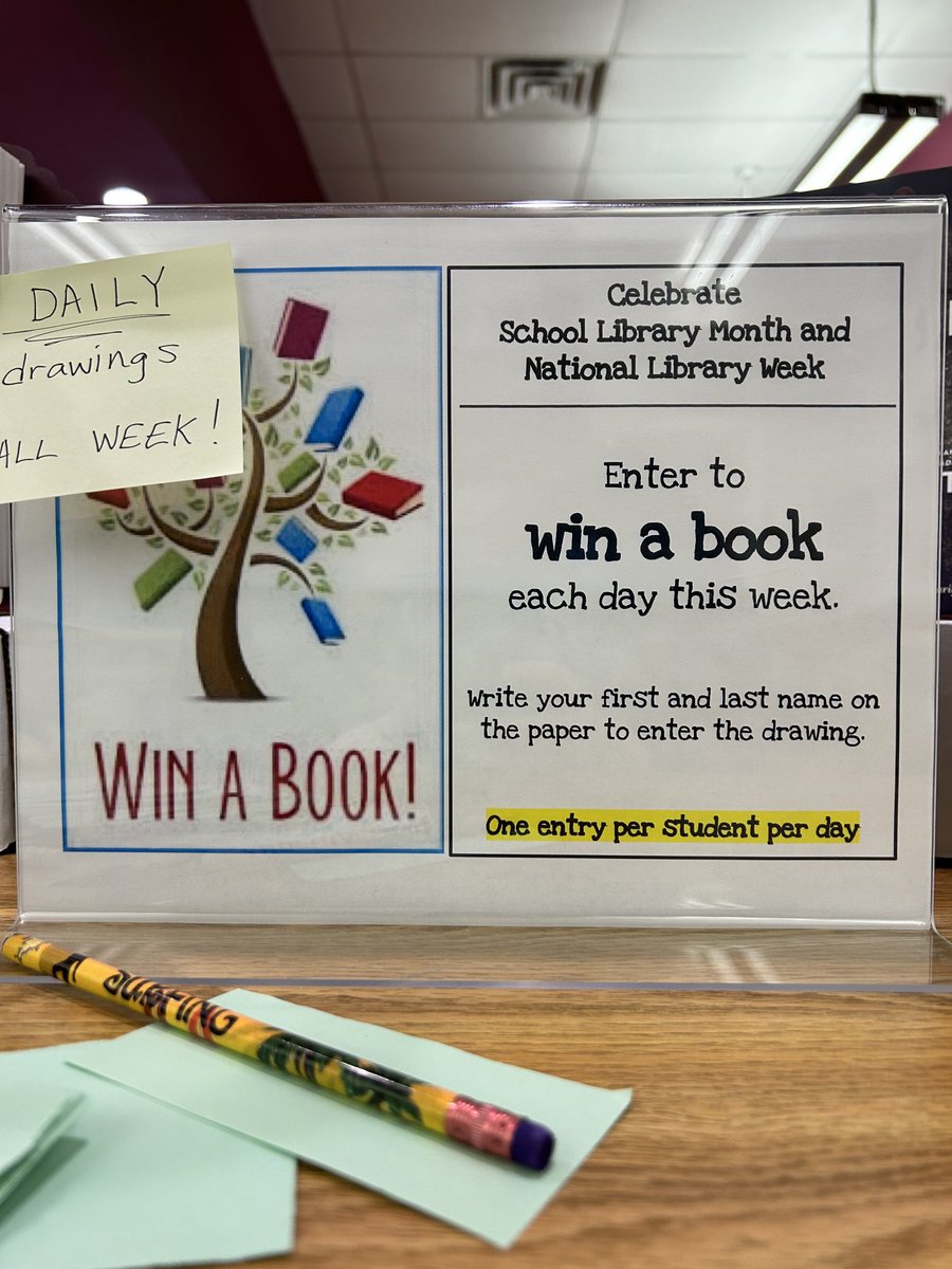 Raider_Library's tweet image. It’s National Library Week! Enter to win a book every day this week ⁦@schroederms_gf⁩ 📚