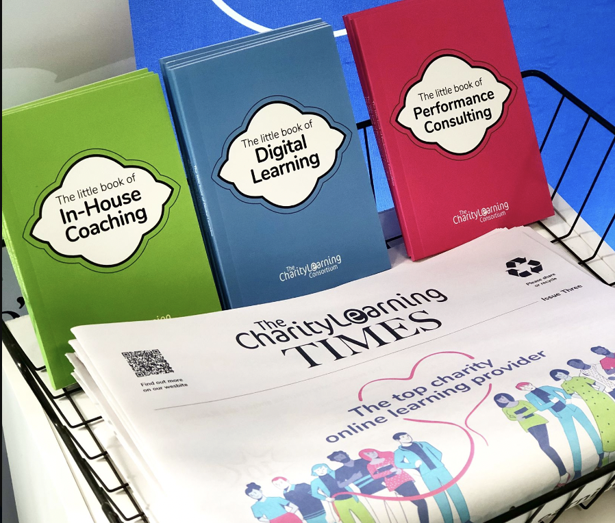 charitylearning's tweet photo. Not long to go until @LearnTechUK! 

Will you be there next week?

If so, make sure you head over to stand Q20 to have a chat - and pick up a little book or a copy of the Charity Learning Times 🗞️💙

#LT23 https://t.co/Ws4Mq5Fqmo