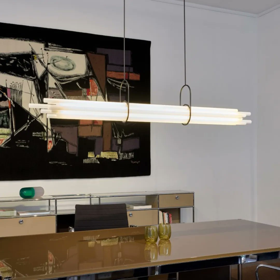 Inspyerlighting's tweet photo. @dcw_editions NL12 by Sebastian Summa — Designed to illuminate a large dining room table, a counter, a workplan or a large desk, this light cleverly fitted with an eye-deceiving device, is composed of twelve borosilicate glass tubes.
#inspyeryou #dcweditions #lightingdesign https://t.co/rXDDY5dGgf