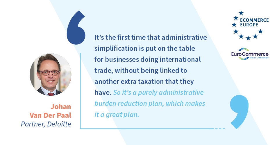 EuroCommerce's tweet photo. EU’s Single #VAT ID workstream means a simplified process and a reduction of administrative burdens. Johan Van der Paal, Partner at @DeloitteBE_tax, shares how this is a great plan for businesses trading internationally. More here👉 https://t.co/HqlElVwteI
#SimplifyVAT #retail https://t.co/3tM2JC8cC0