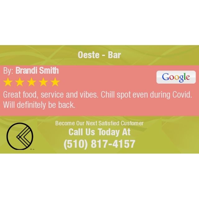 5 Star: Brandi S. "Great food, service and vibes. Chill spot even during Covid. Will..." maps.google.com/?cid=911909947…