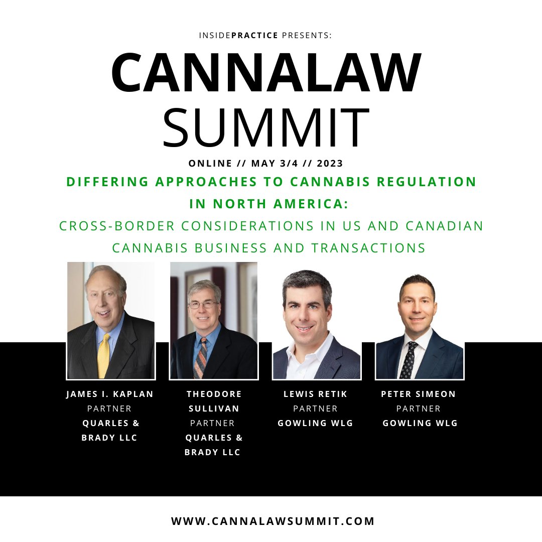 Inside_Practice's tweet photo. Differing Approaches to Cannabis Regulation in North America: Cross-Border Considerations in US and Canadian Cannabis Business and Transactions. #cannabis #legalization #law #lawyers #cannabisindustry 
Register here: https://t.co/0adWI4VPIC https://t.co/MMYTNO8IGY