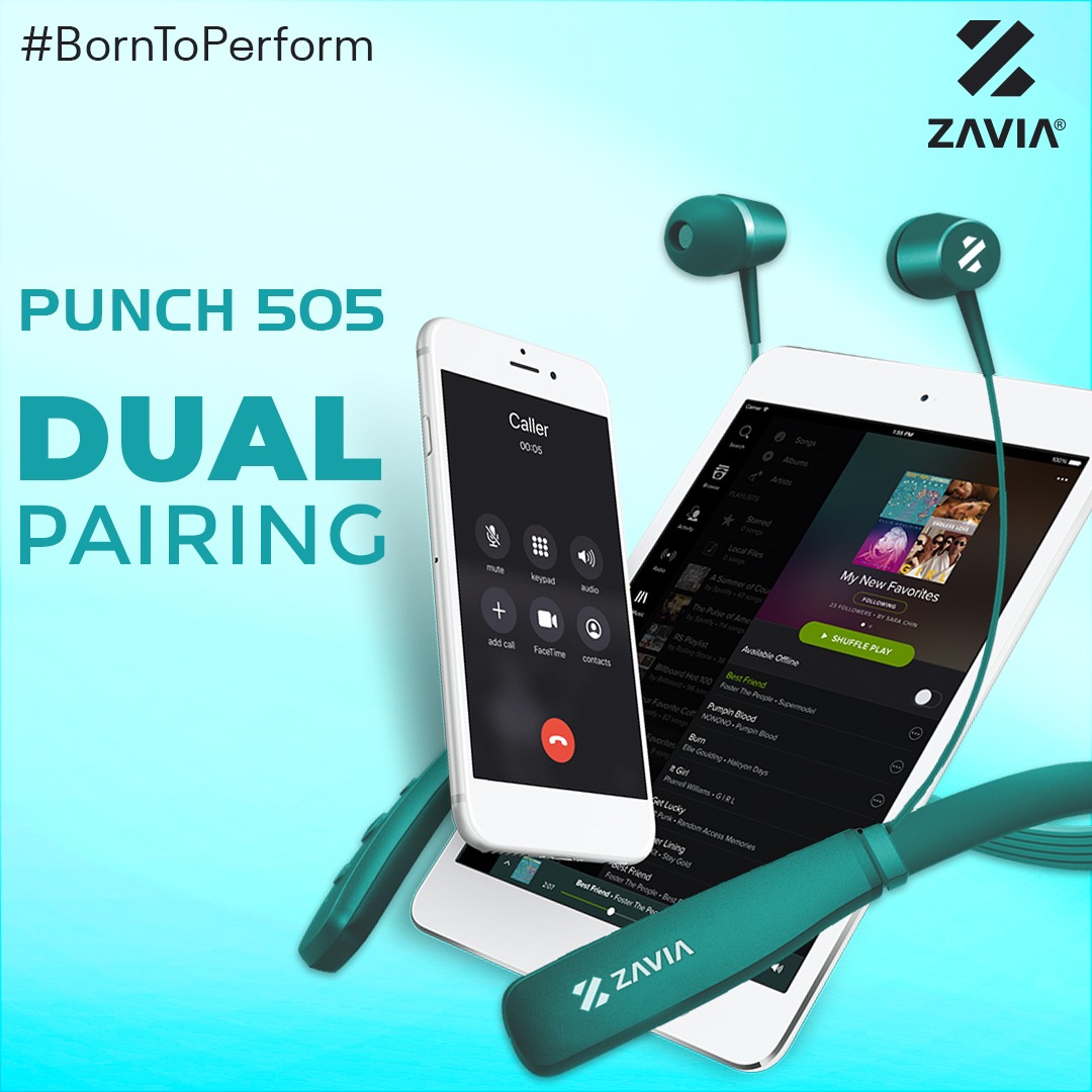 ZaviaLifestyle's tweet photo. "Balance Your Work & Social Life! ⚖️ With dual pairing on the Zavia Punch 505 Bluetooth Neckband🎧, you can easily switch between two devices and never miss a beat. 🎶😎
.
.
.
#earphonebluetooth #powerbank #bhfyp #pro #bluetoothearphone #headsets #sound #truewireless #headphone https://t.co/smXusJ3LWZ