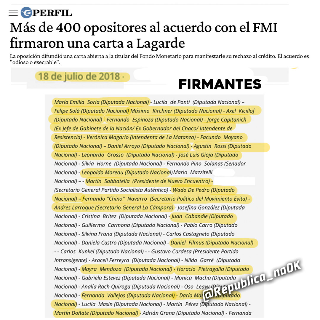 FerIglesias's tweet photo. Uno de los rasgos esenciales del psicópata es que acusa a los demás de lo que él hizo y hace. Aquí tienen a los que en 2018 le pedían al FMI que no le diera crédito a la Argentina.
No rumores. De puño y letra. Delincuentes @p_justicialista https://t.co/BHfmbAIKKp