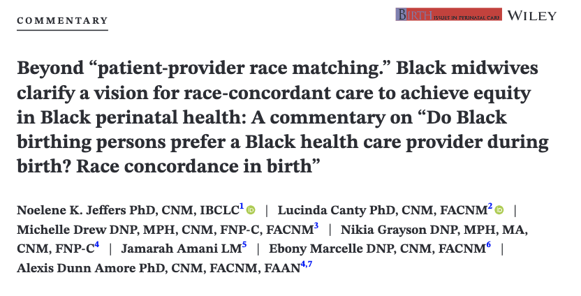 hands4catching's tweet photo. So excited to see this out in the world! Collaborated with @LucindaCantyPhD @iamn0tthe1 @ndgrayson @JamarahAA @Ebmidwif @lexithemidwife . We respond to a 2022 article by Bogdan-Lovis et al. about race-concordant perinatal care. https://t.co/MPYy3Bkyyv 1/ https://t.co/RkgJbyMk5t