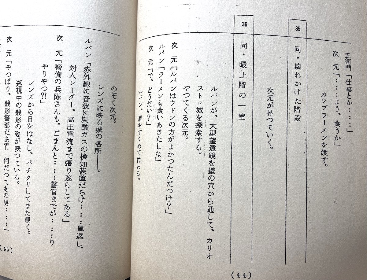 @T35endou お役に立てれば嬉しいです。
😆カップうどんの件。
1️⃣C-363 本編「新発売! きつね⛩うどん」
2️⃣宮崎監督の絵コンテ「キツネウドン」「きつねうどん」
3️⃣シナリオ決定稿
次元「ルパンはウドンの方がよかったんだっけ?」
ルパン「ラーメンも食いあきたしな」
✳️これも多段階進化かと。
#カリオストロの城