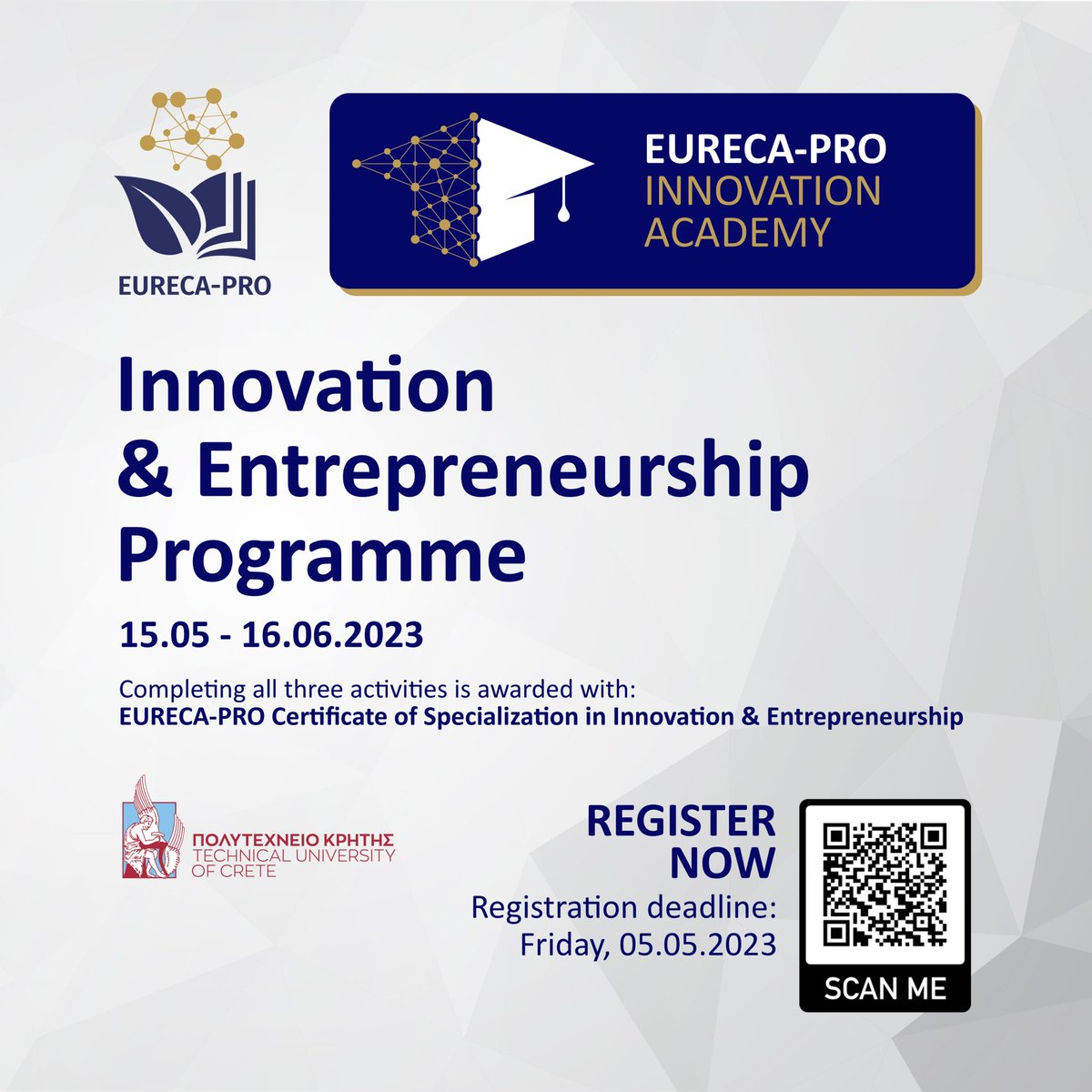 Take your #Innovation & #Entrepreneurship journey a step further and register to the @EurecaPro Innovation Academy Innovation & Entrepreneurship #Programme  💡👨‍🎓

📌 Learn more: bit.ly/40xilXC

#training #RD #sustainabledevelopment

@EIT_HEI  @EITeu