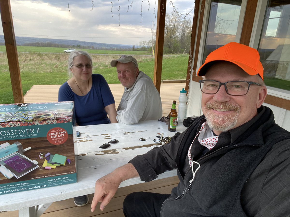 20230421 Friday Afternoon Conversation With Friends During A Global Pandemic, Ithaca, NY. Z.
#markjwatts 
#lindavanartsdalen 
#april 
#spring
#globalpandemic
#physicaldistancing
#socialdistancing 
#coincidentaltourist 
#JoeZBigAdventure 
#zorangehat 
#pondaroski
#JoeZiolkowski