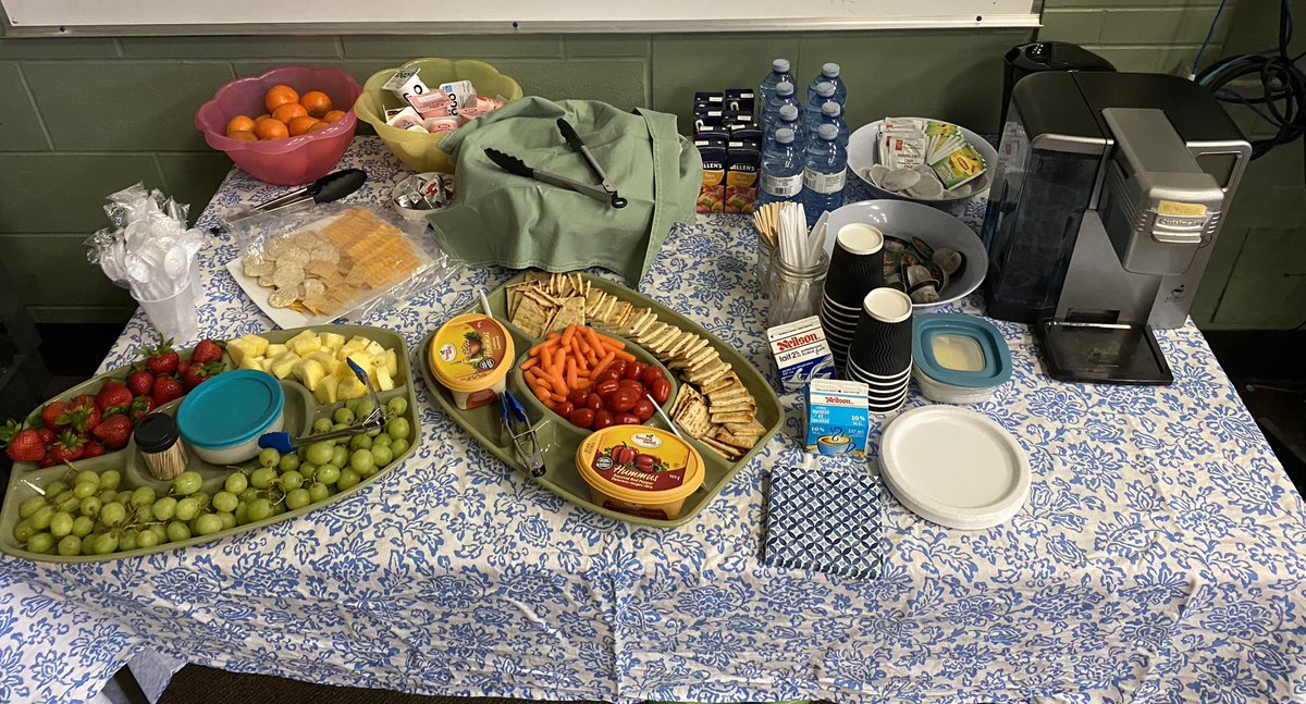 All ready for coffee with the principals! 
Can’t wait to see our families this morning.